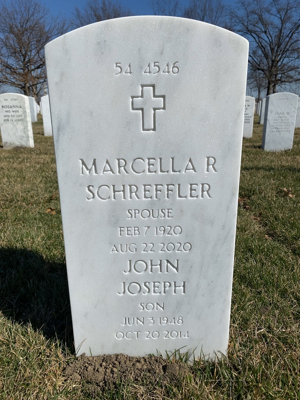 Back of headstone — Robert Cleary