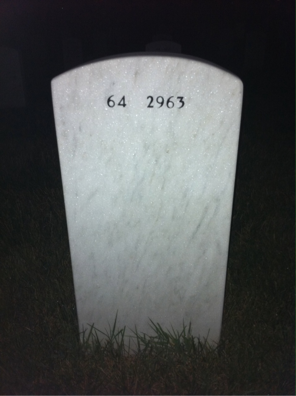 Back of headstone — Owen Heeter