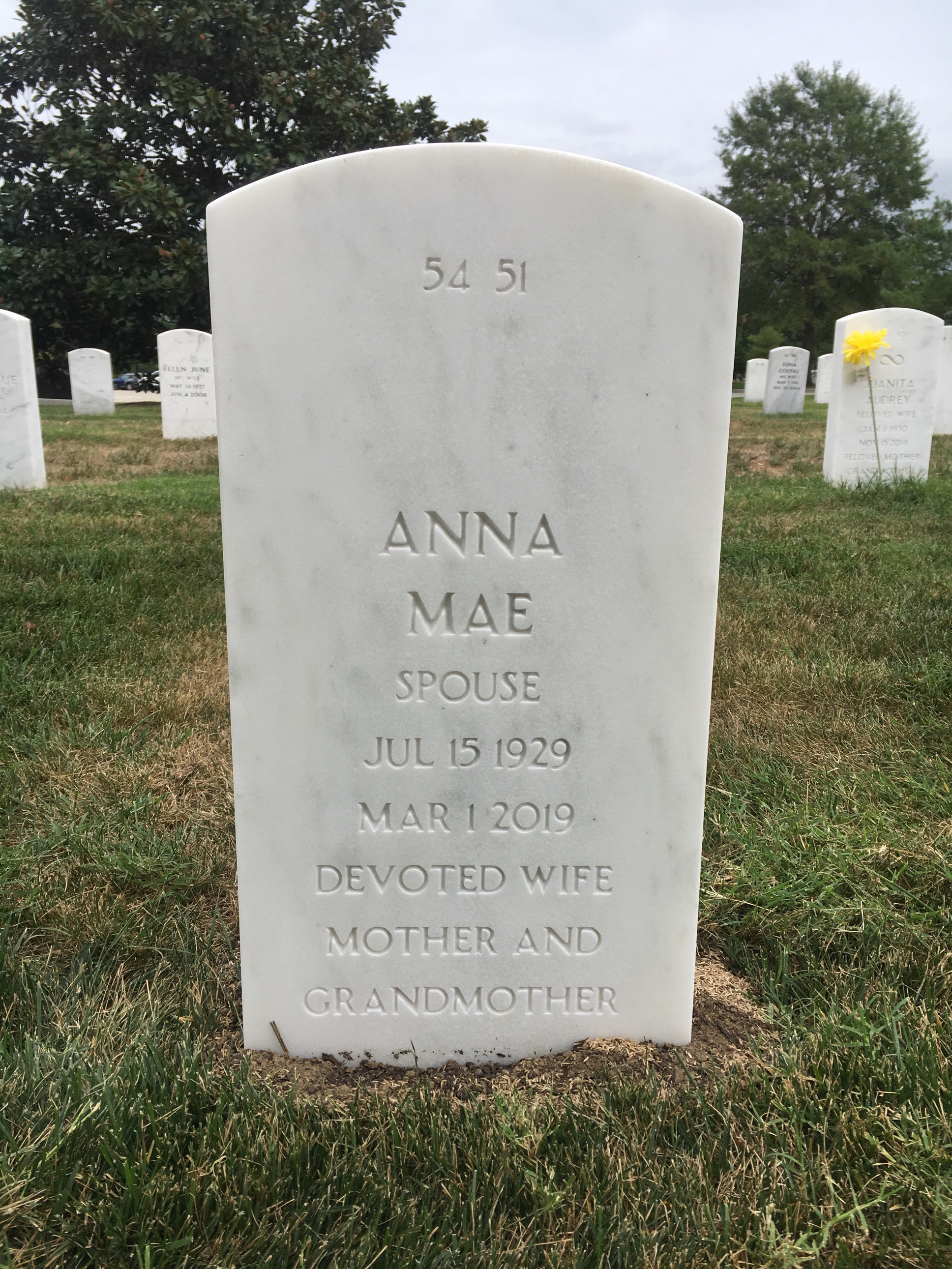 Back of headstone — Roland Nairn