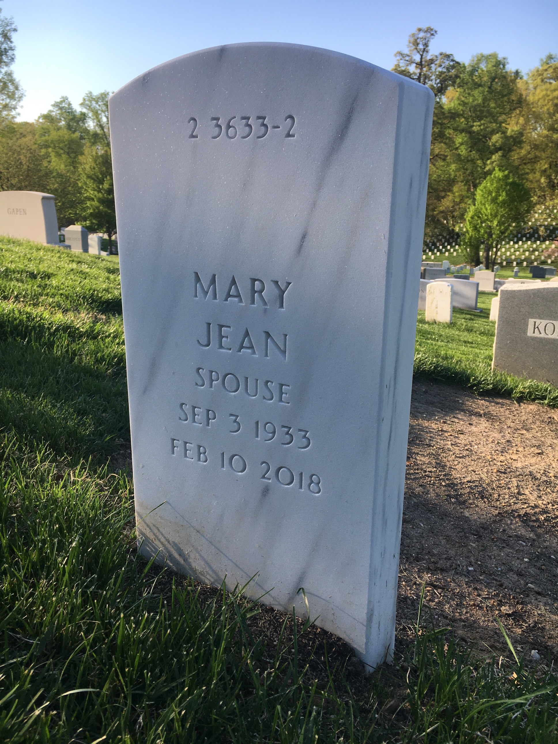 Back of headstone — Charles Ritchey