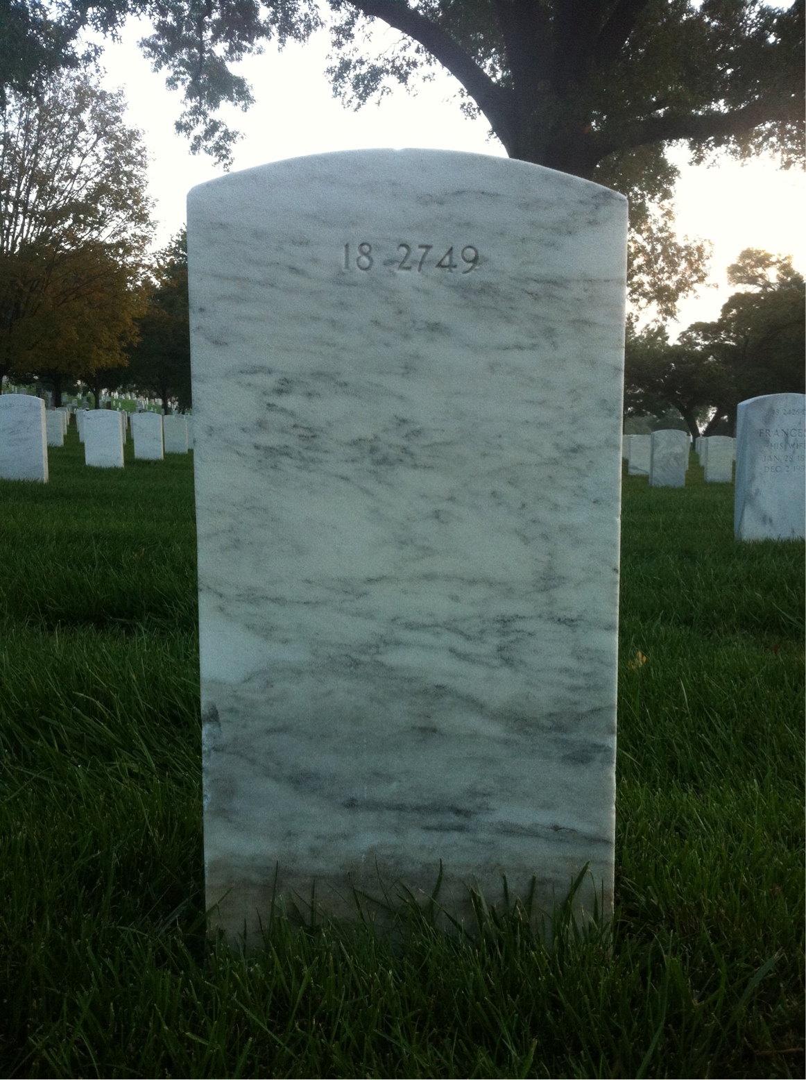 Back of headstone — Oliver Atkinson