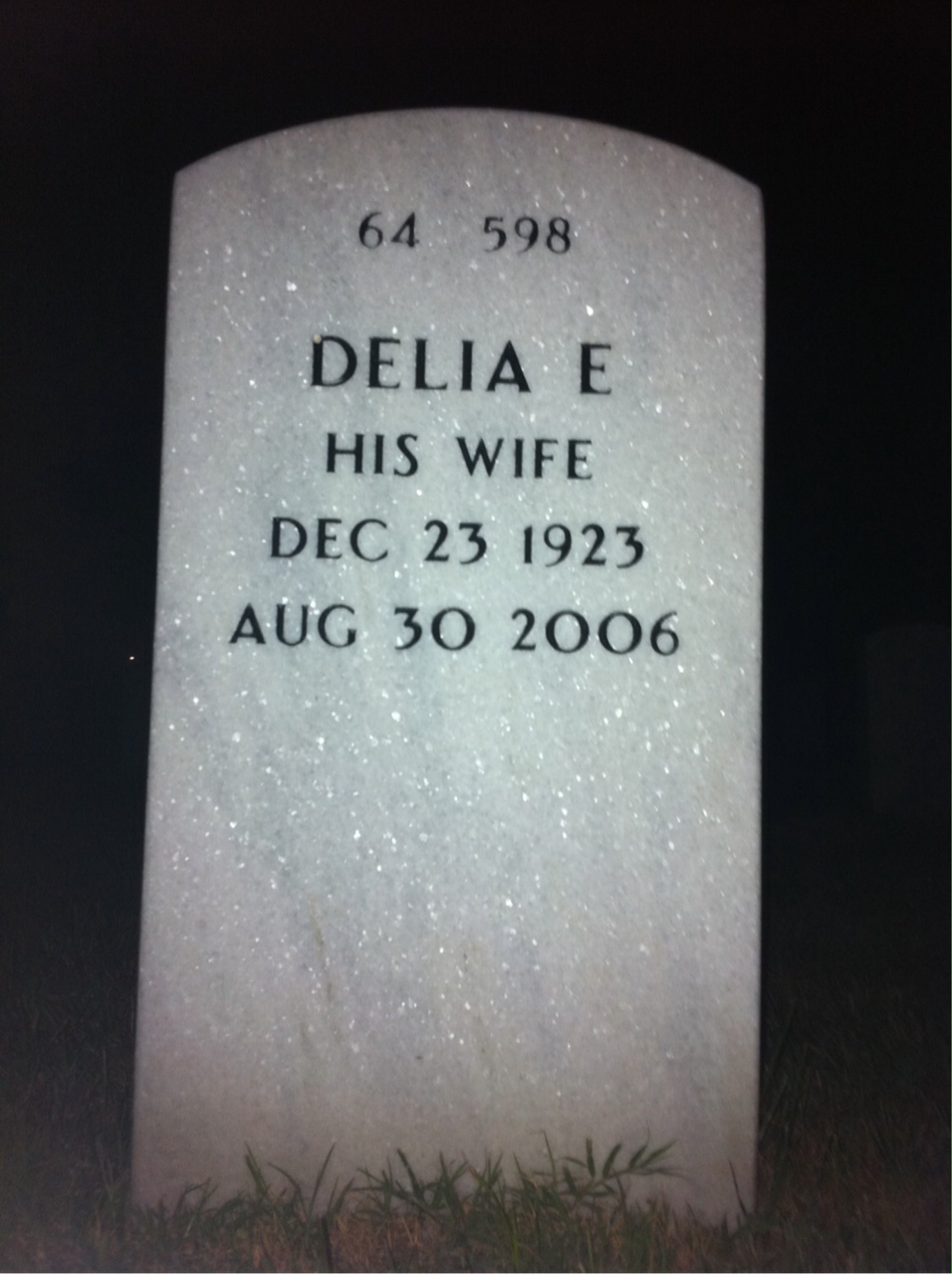 Back of headstone — Raymond Ruff
