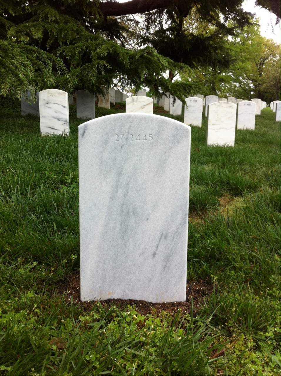 Back of headstone — Simon Moore