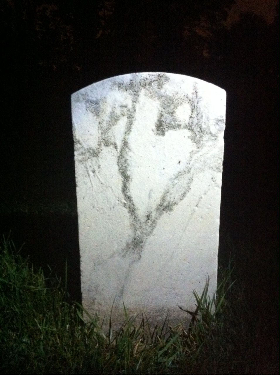 Back of headstone — George Moore