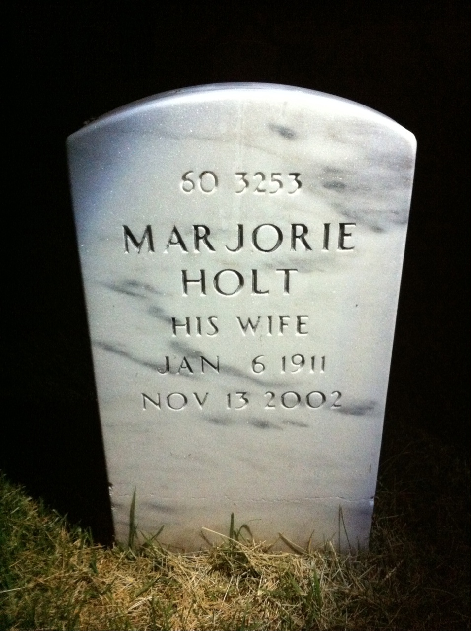 Back of headstone — Lloyd Dennis