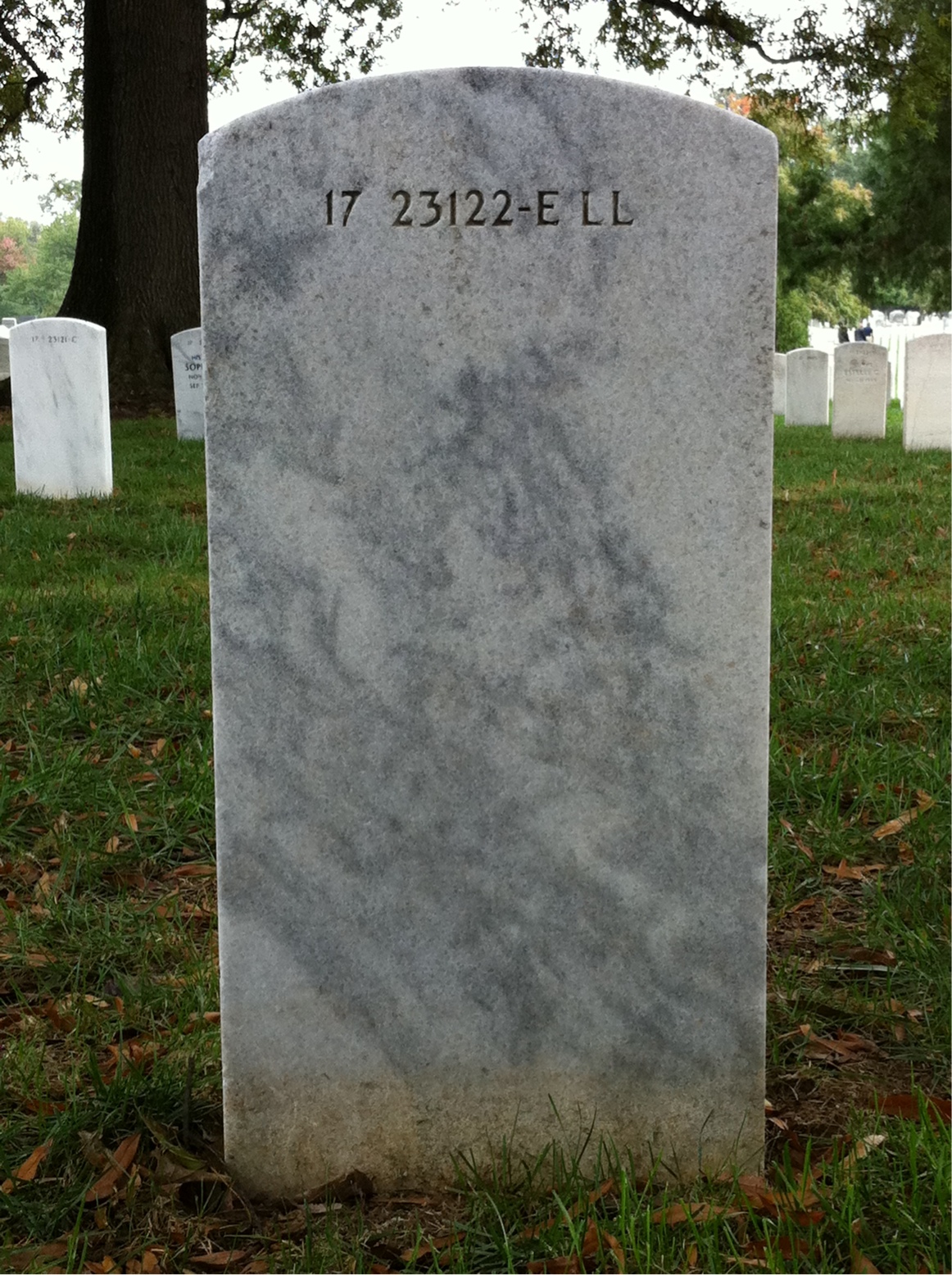 Back of headstone — John Moeller