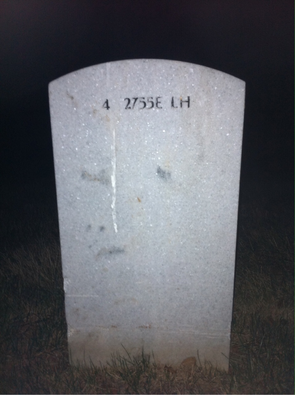 Back of headstone — Richard Crockett
