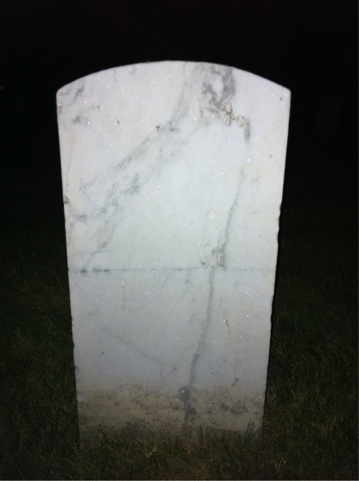 Back of headstone — Harry Benson