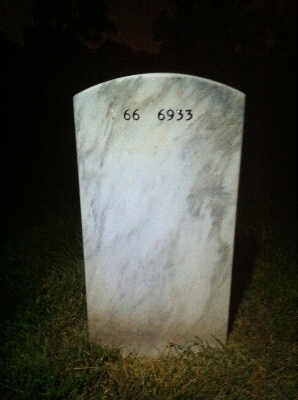 Back of headstone — John Blair