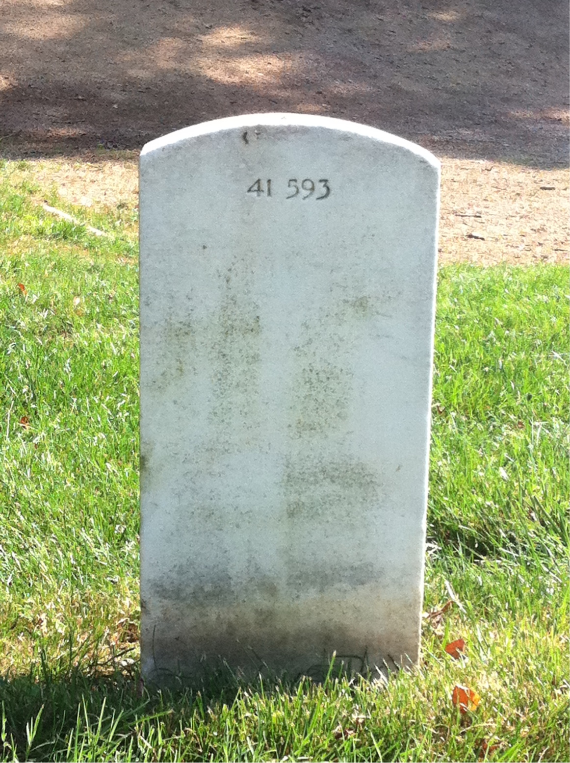 Back of headstone — Robert Anderson