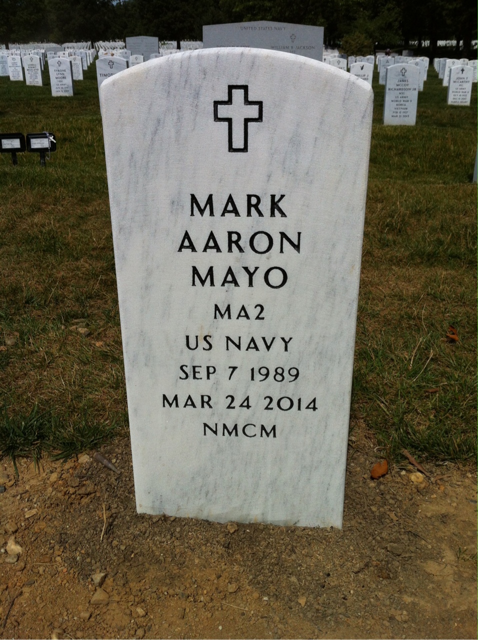 Headstone of Mark Mayo
