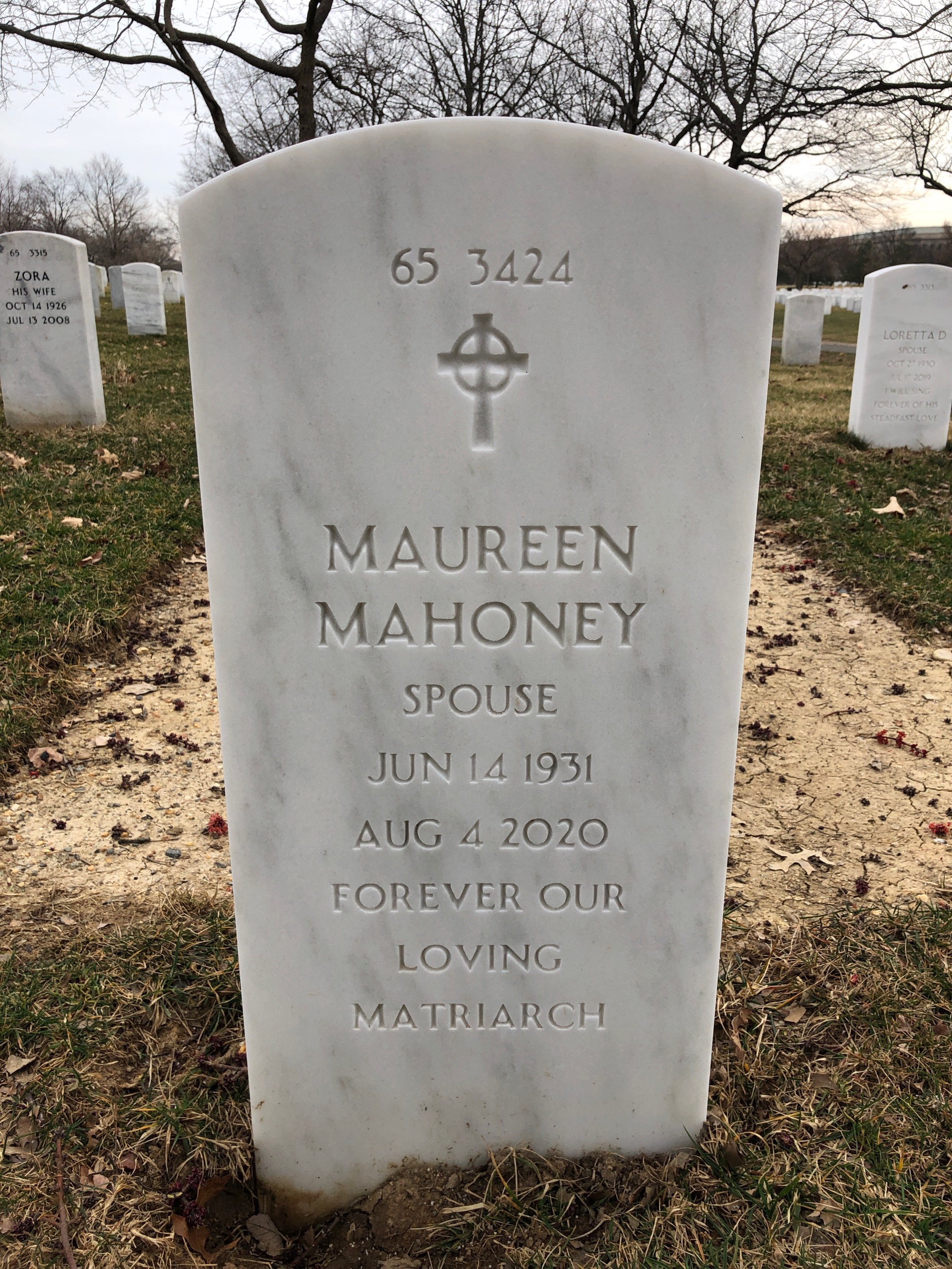 Back of headstone — Bill Armour