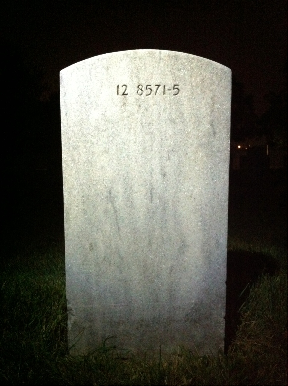 Back of headstone — William Mott