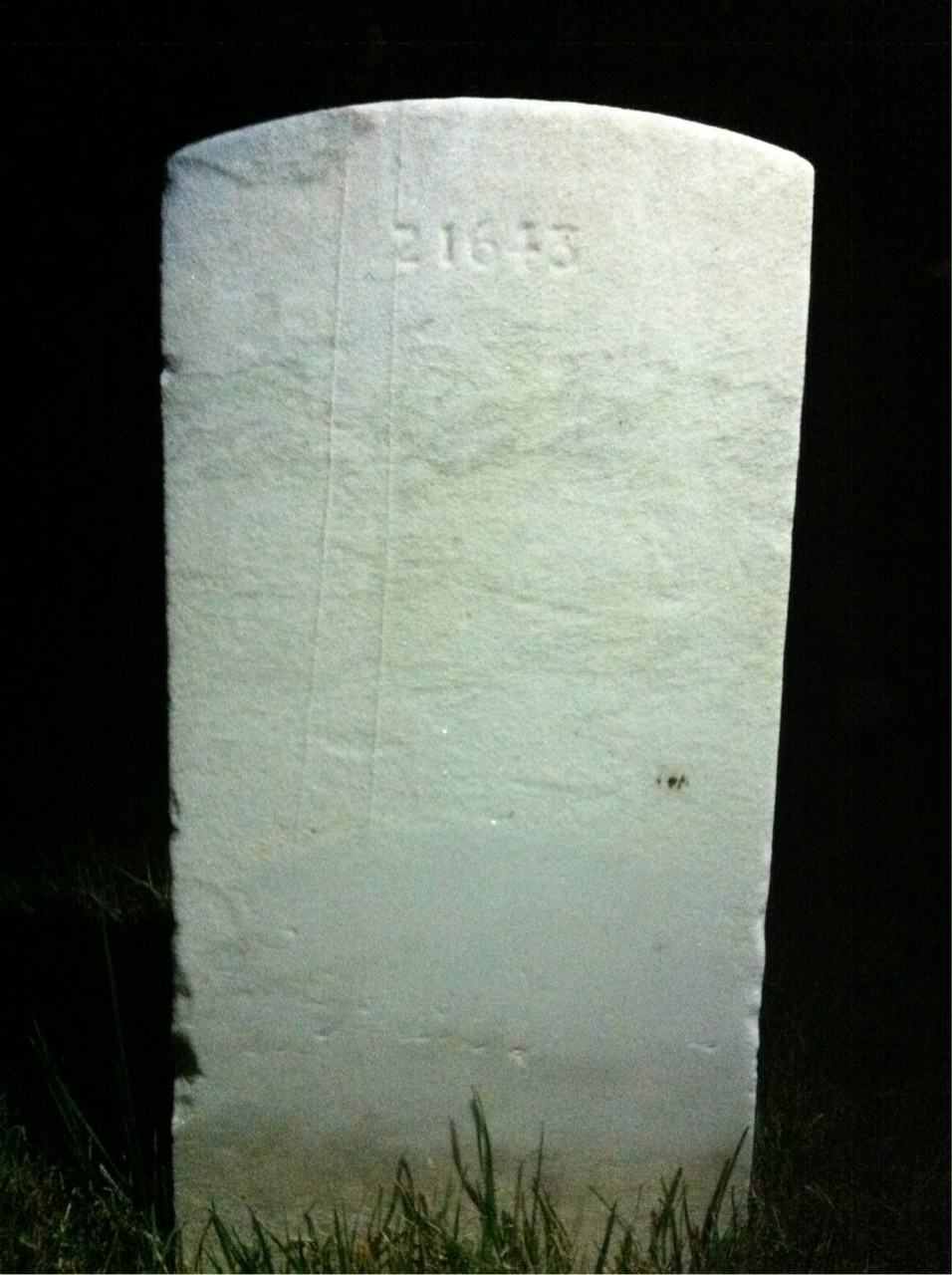 Back of headstone — Cecil Moore