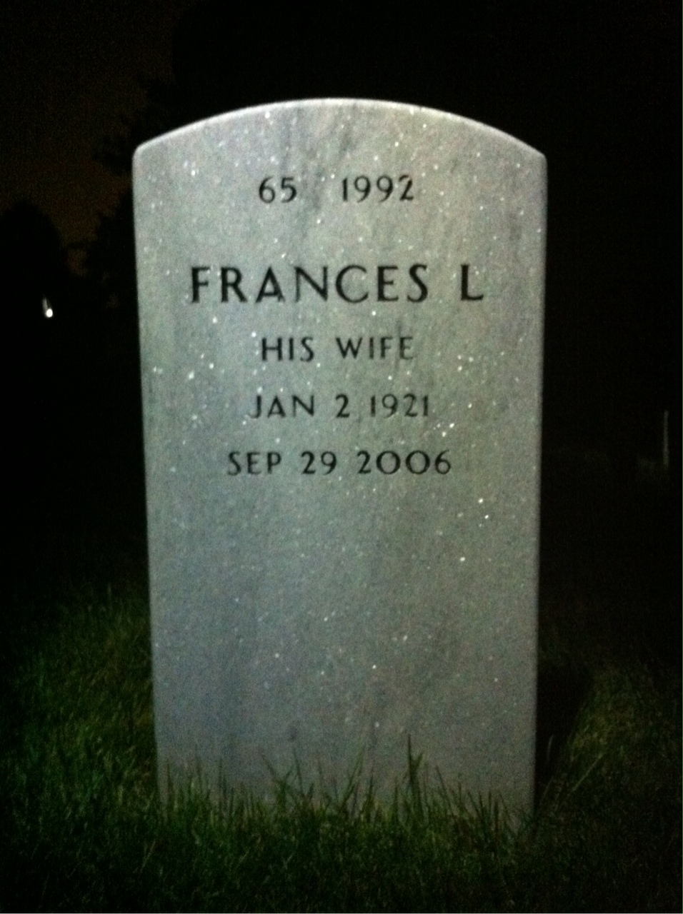 Back of headstone — Joseph Machuga
