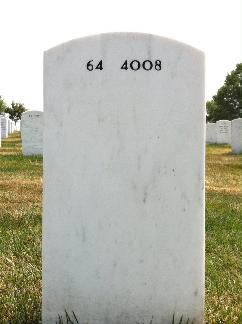 Back of headstone — Allen Buckner