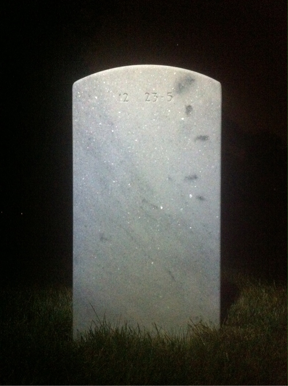 Back of headstone — Phillip Weinert