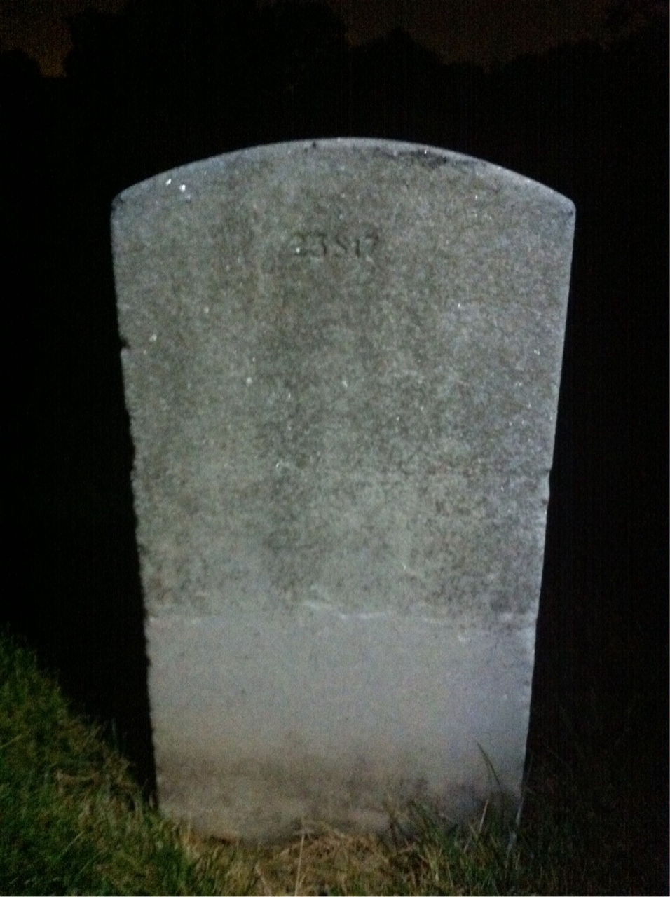 Back of headstone — James Cunningham