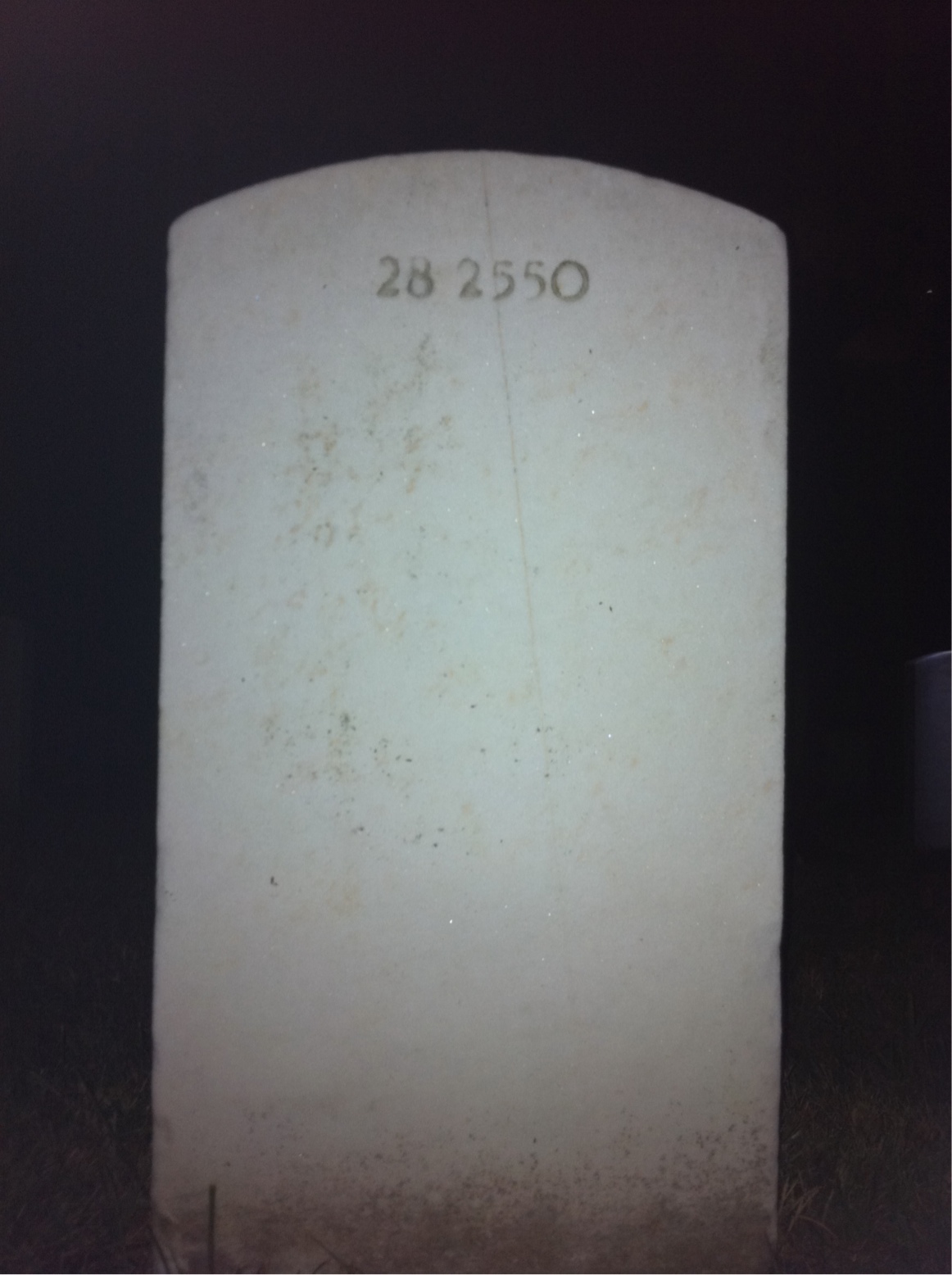 Back of headstone — John Ballew