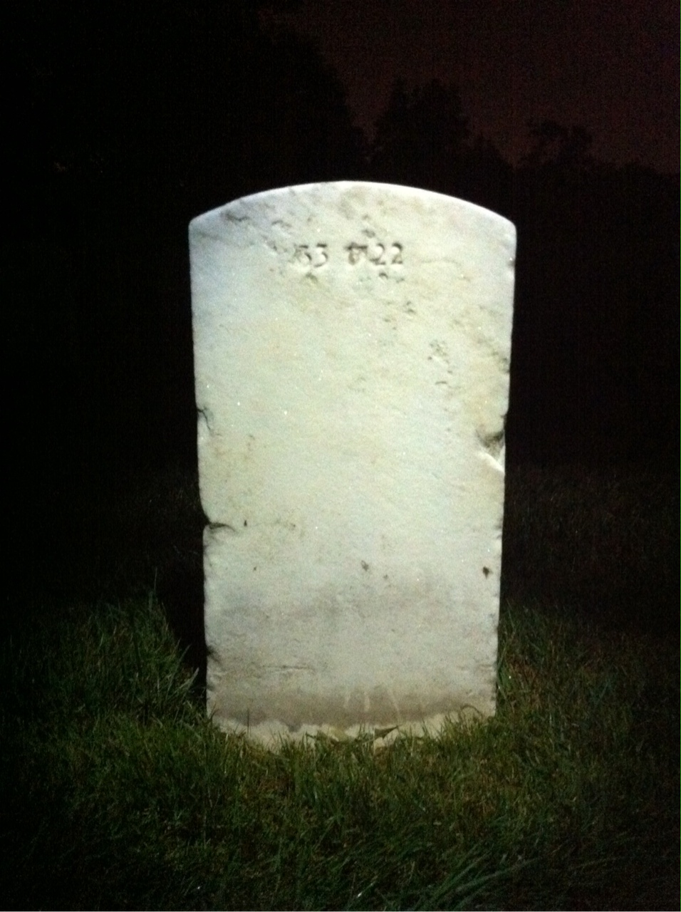 Back of headstone — Maggie Contee