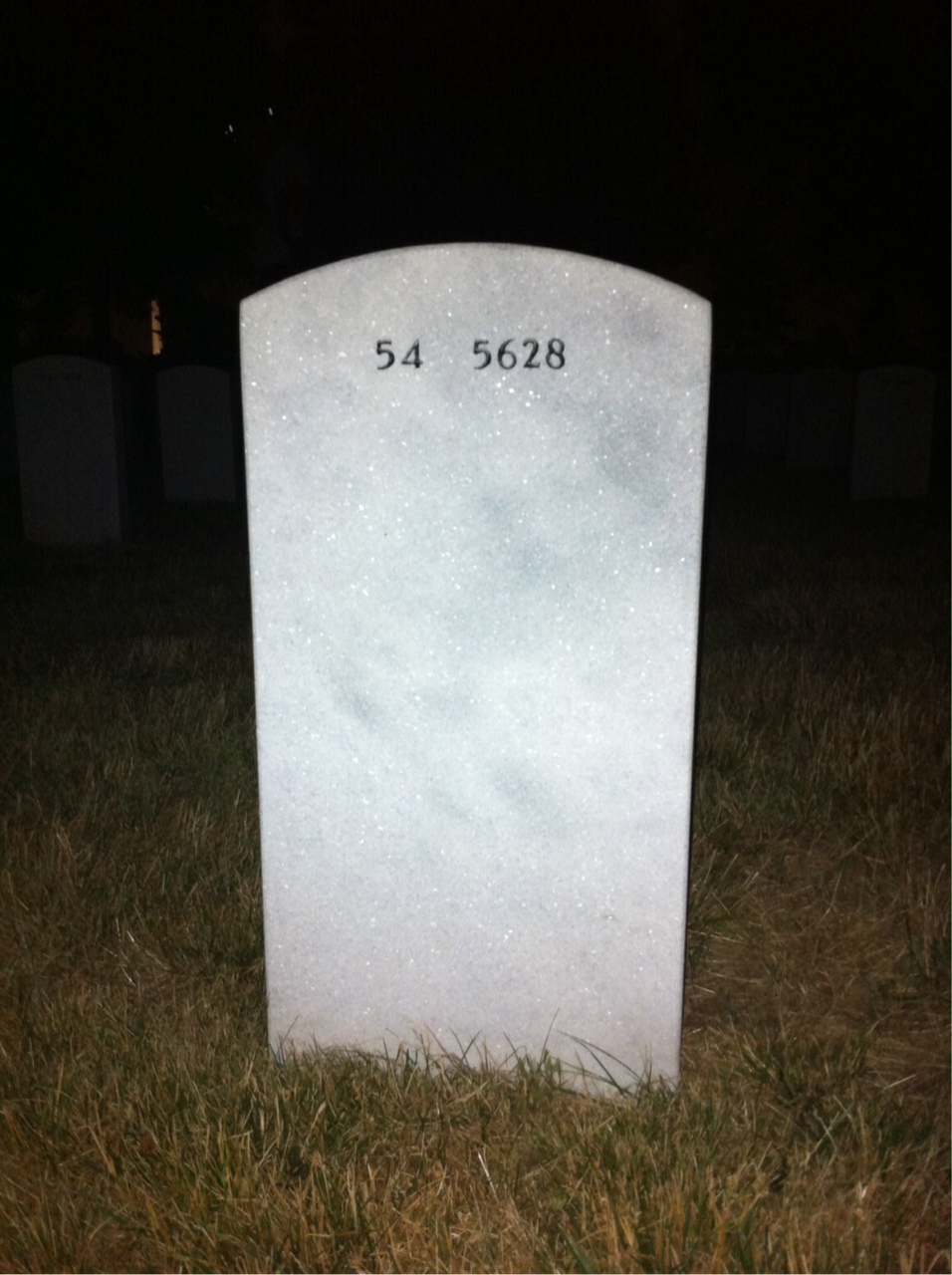 Back of headstone — Fred Redmon