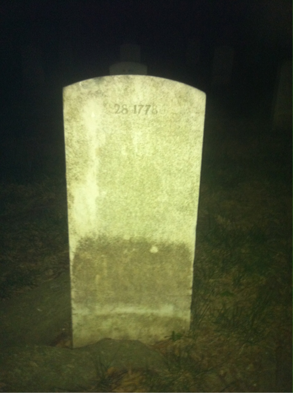 Back of headstone — Steven Archer