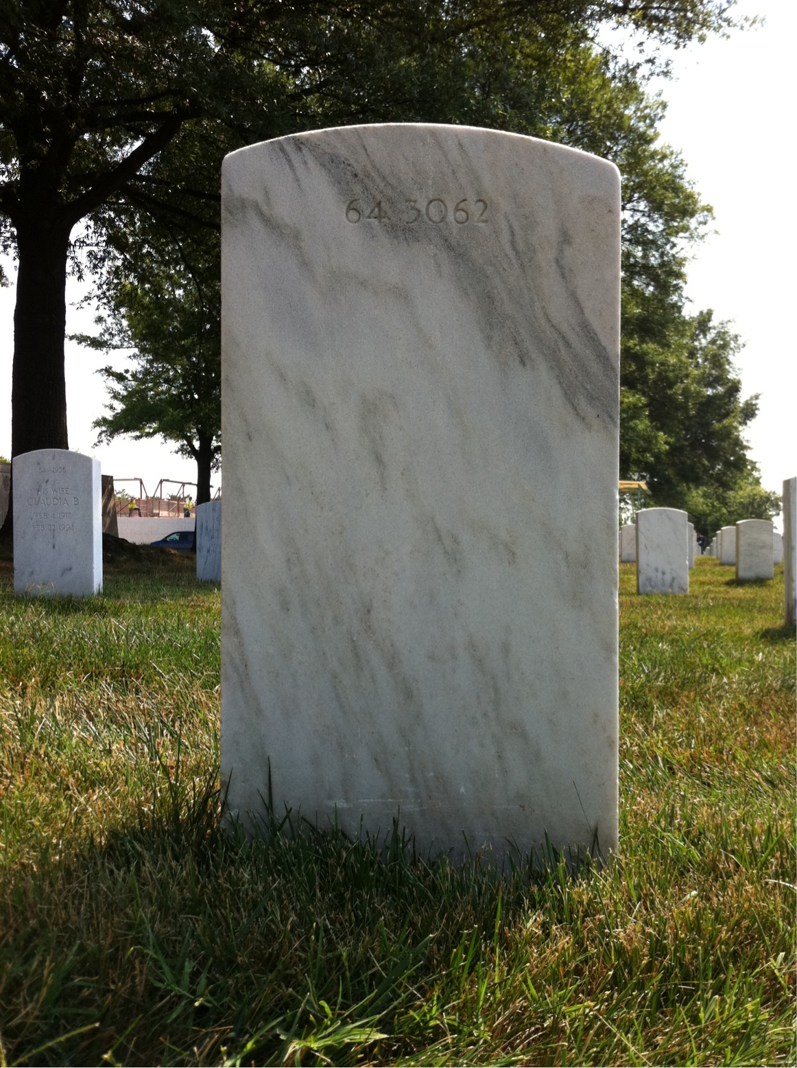 Back of headstone — Raymond Arnold Long