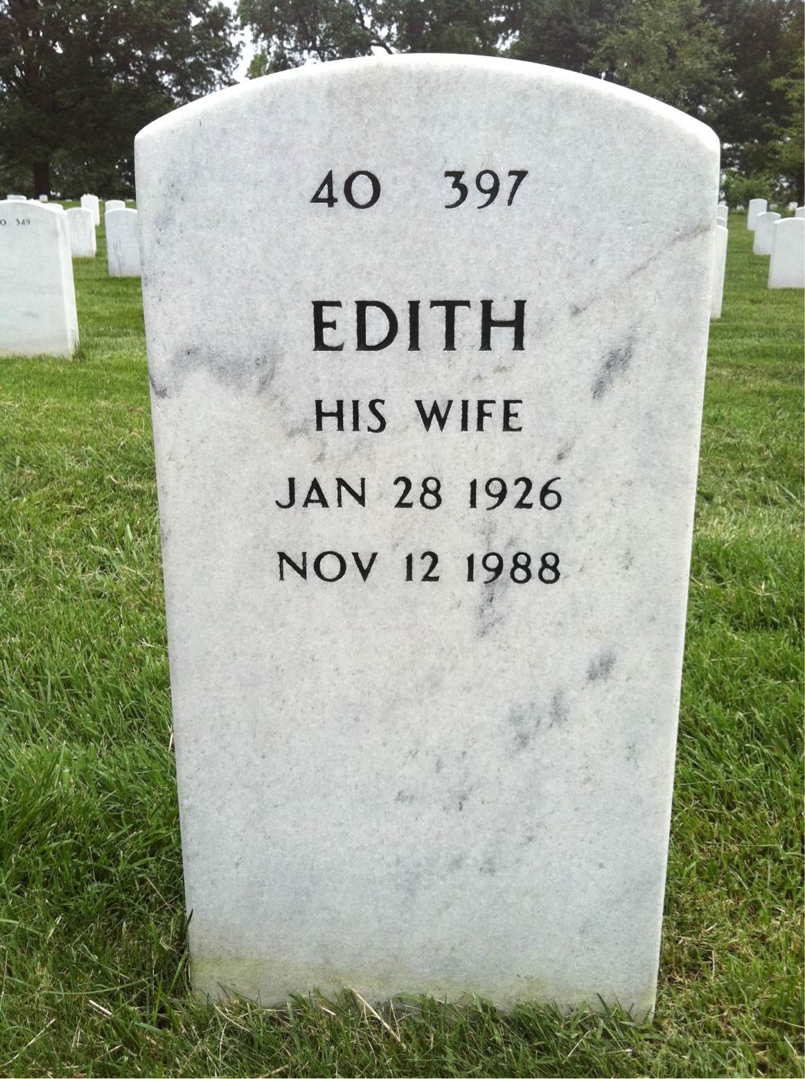 Back of headstone — Raymond Childress
