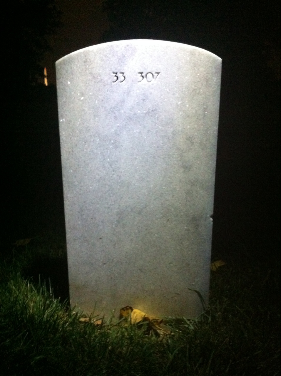 Back of headstone — William James Barry