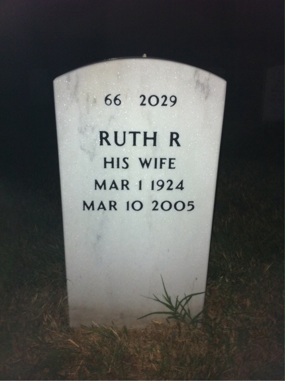 Back of headstone — Richard Buckius