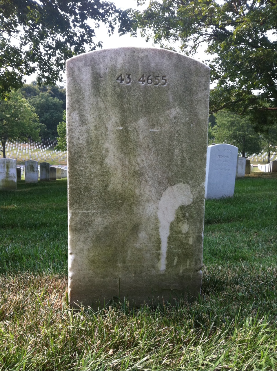 Back of headstone — Raymond Mckay