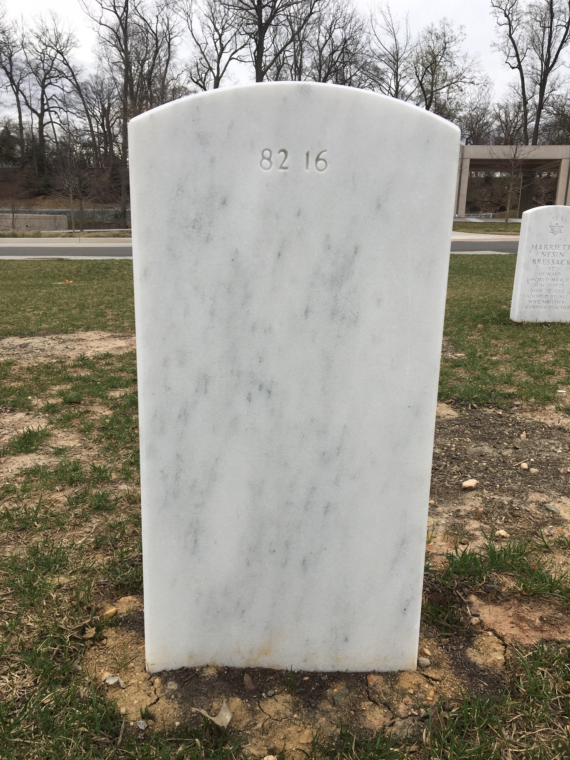 Back of headstone — Thurman Atkinson