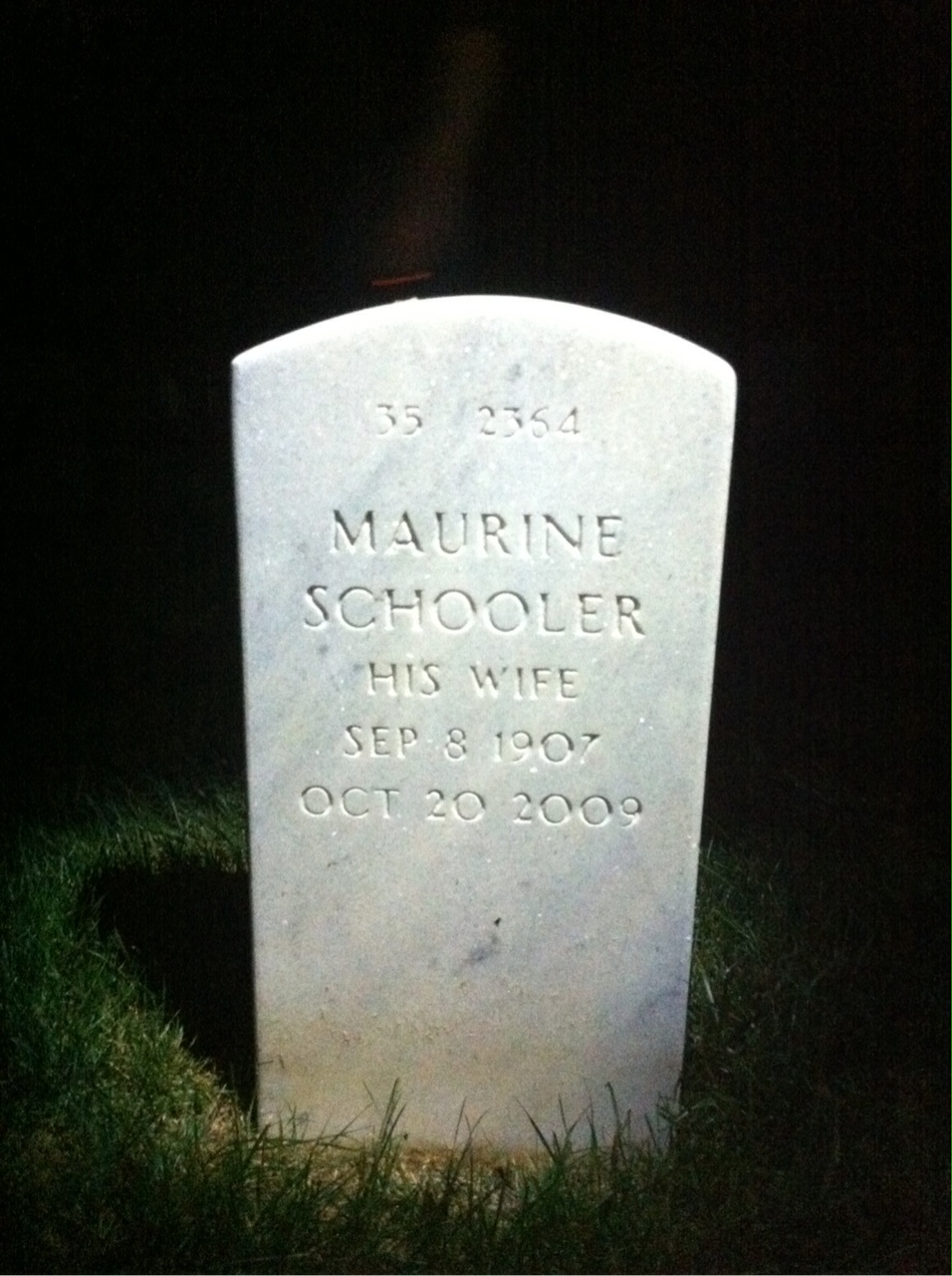 Back of headstone — Joseph Finnegan