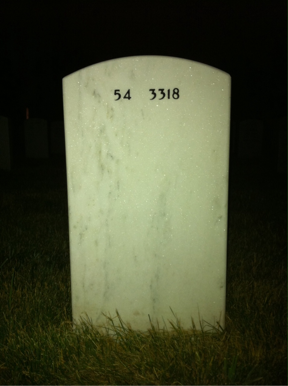 Back of headstone — John Davey
