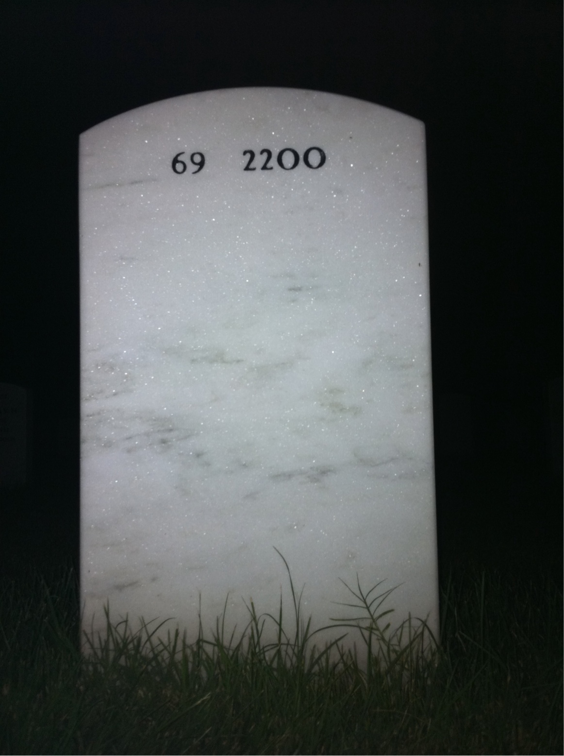 Back of headstone — Ronald King