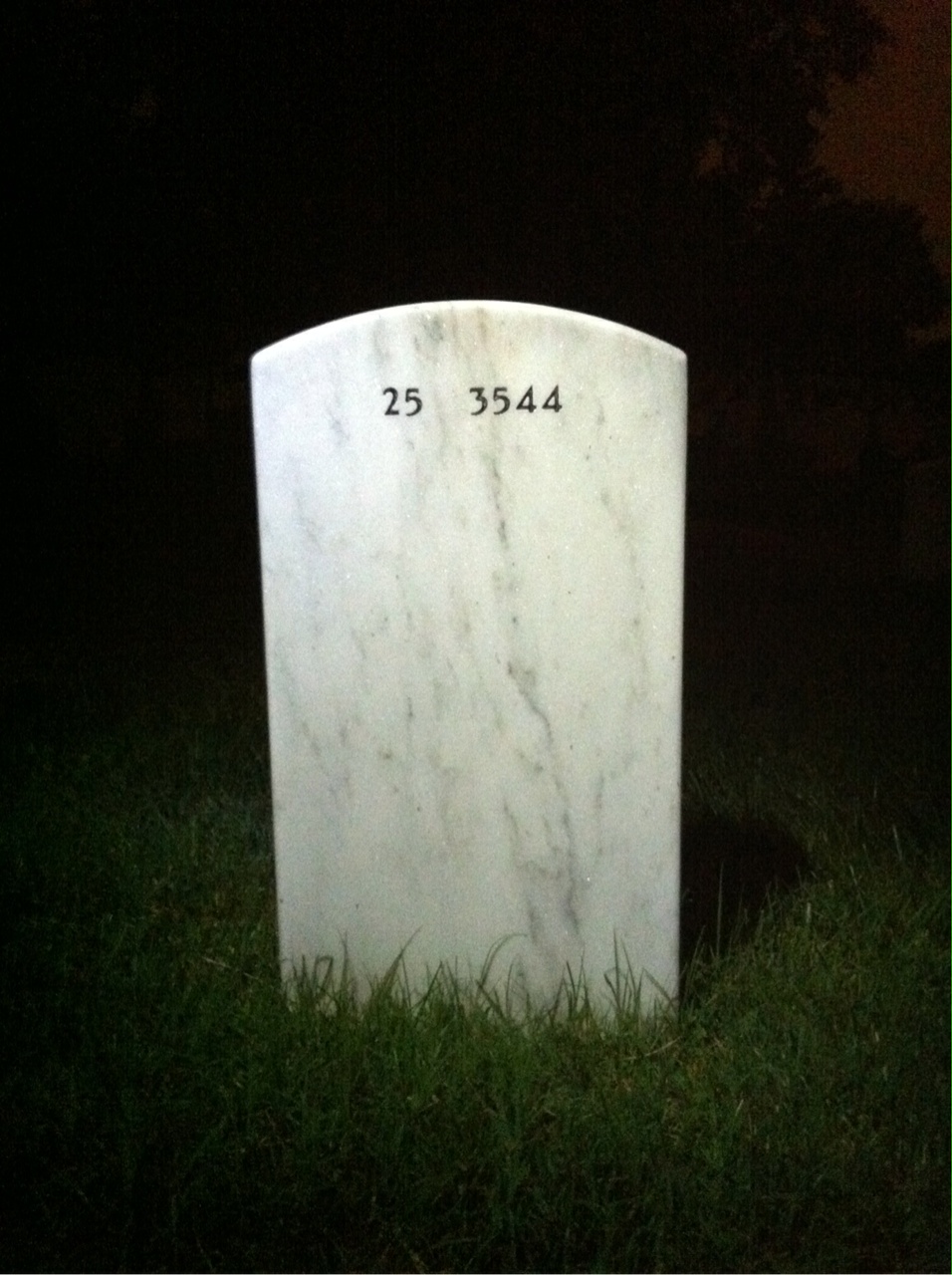 Back of headstone — Robert Downing