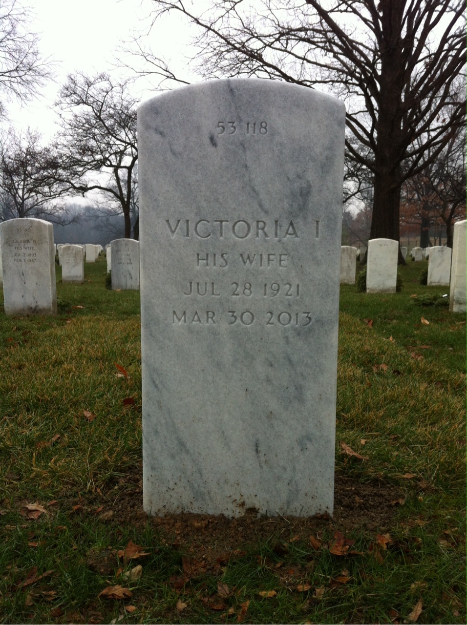 Back of headstone — Cecil H Biver