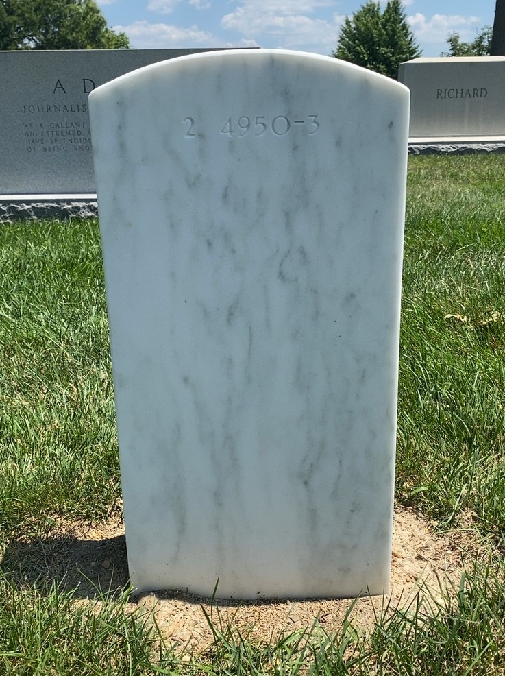 Back of headstone — Marvin Mclean