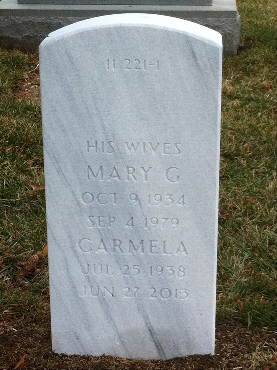 Back of headstone — Darrell Anderson