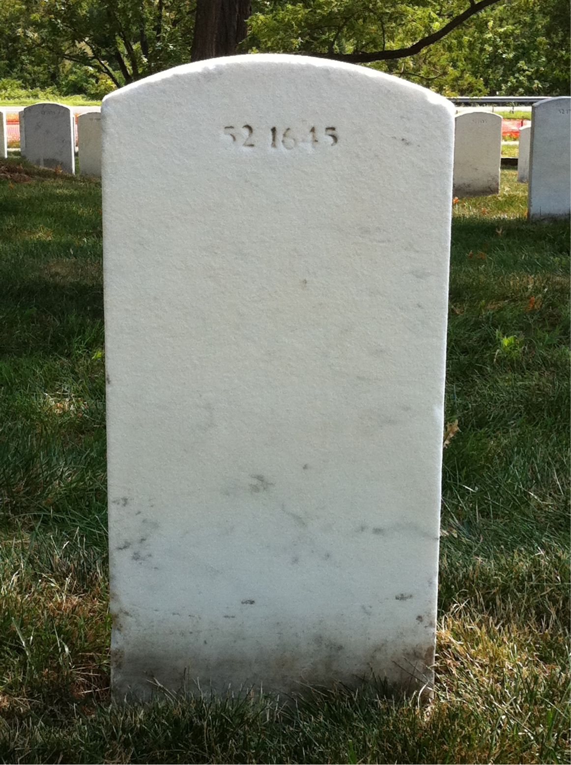 Back of headstone — William Loring Pierce