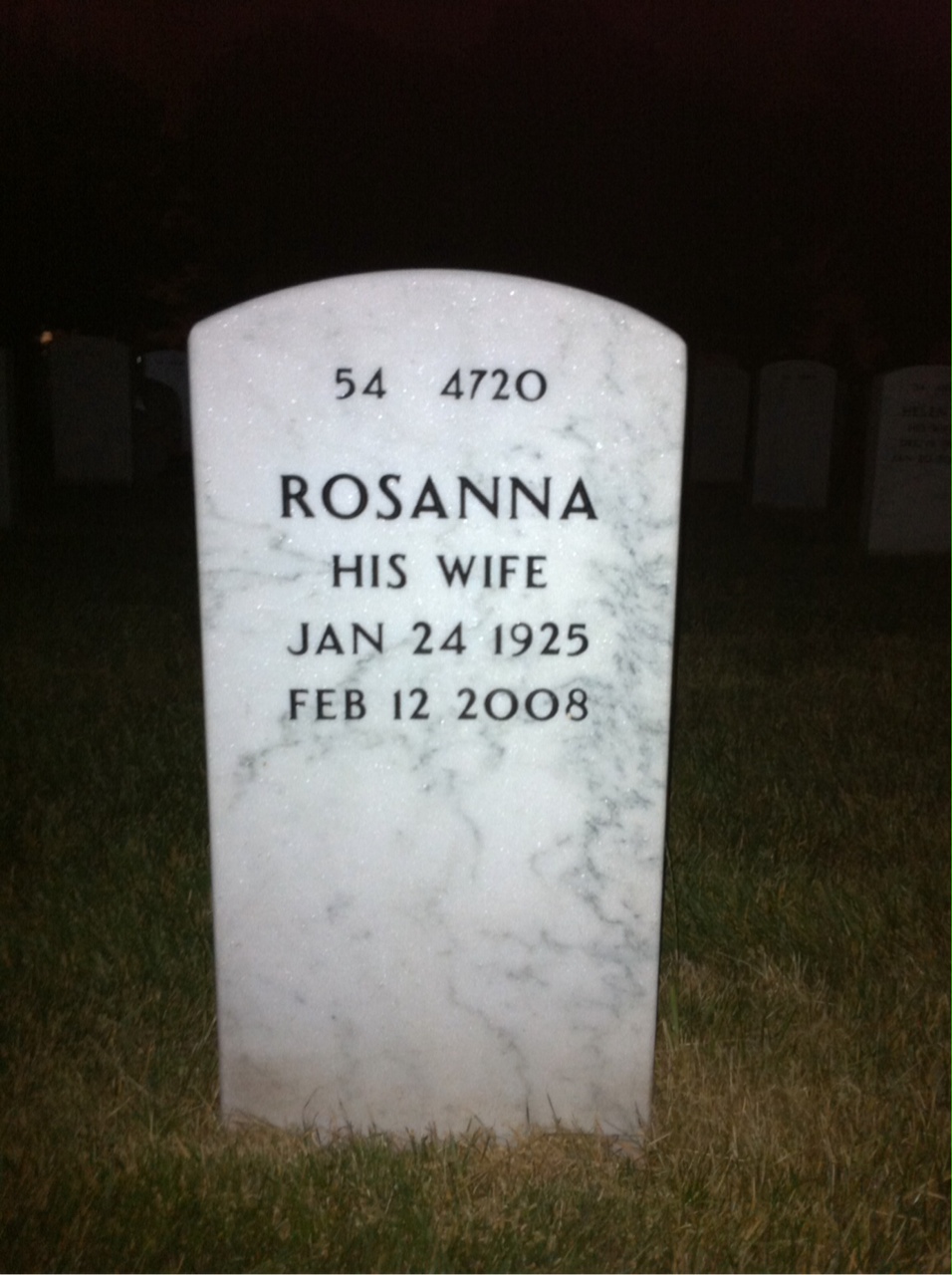 Back of headstone — Alonzo Bell
