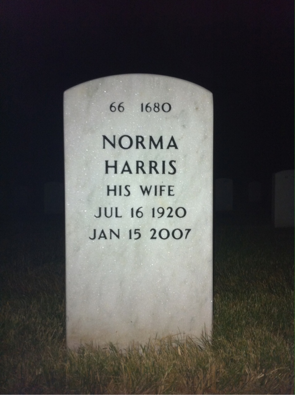 Back of headstone — Alexander Meyers
