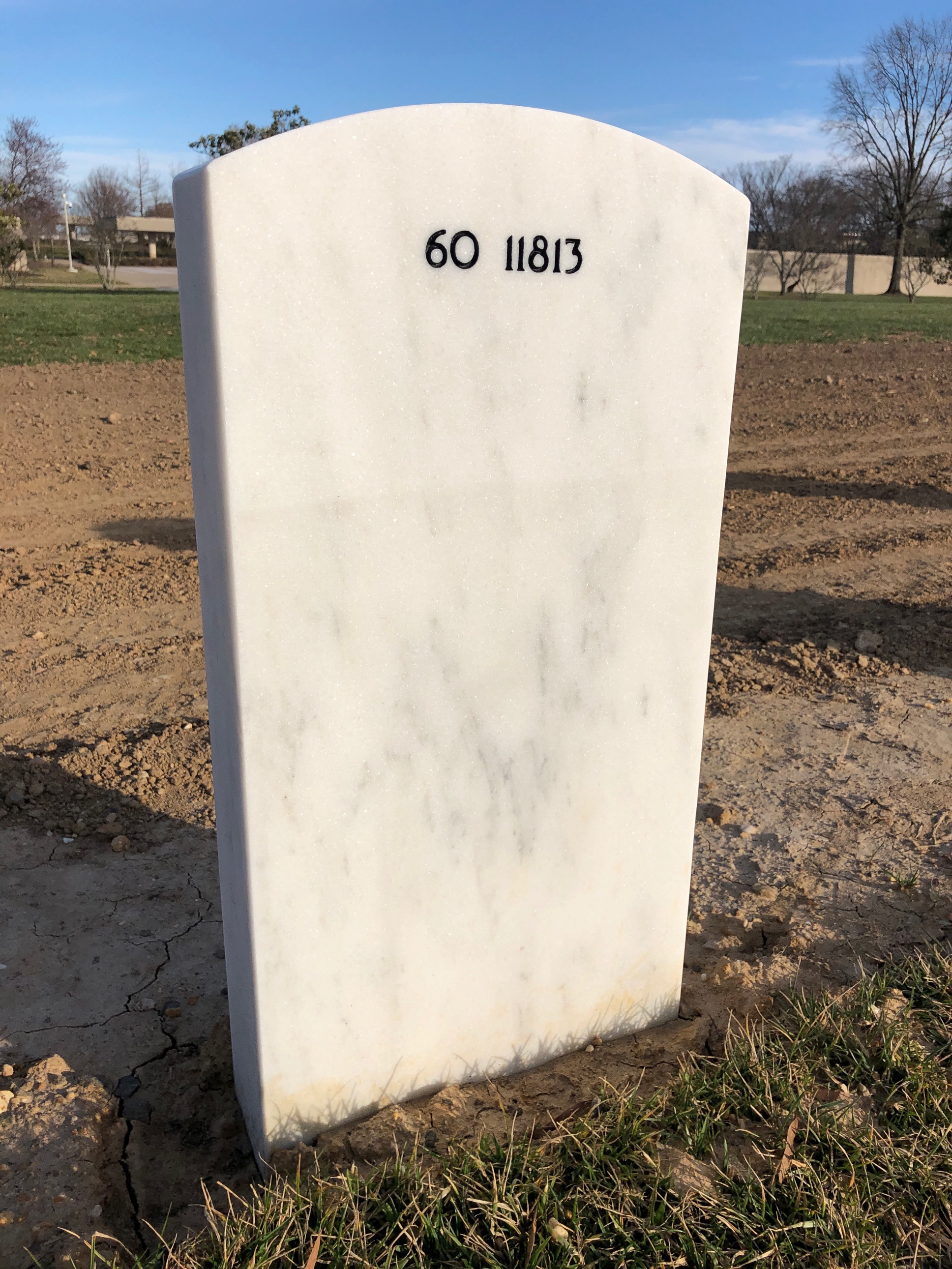 Back of headstone — Edwin Benson