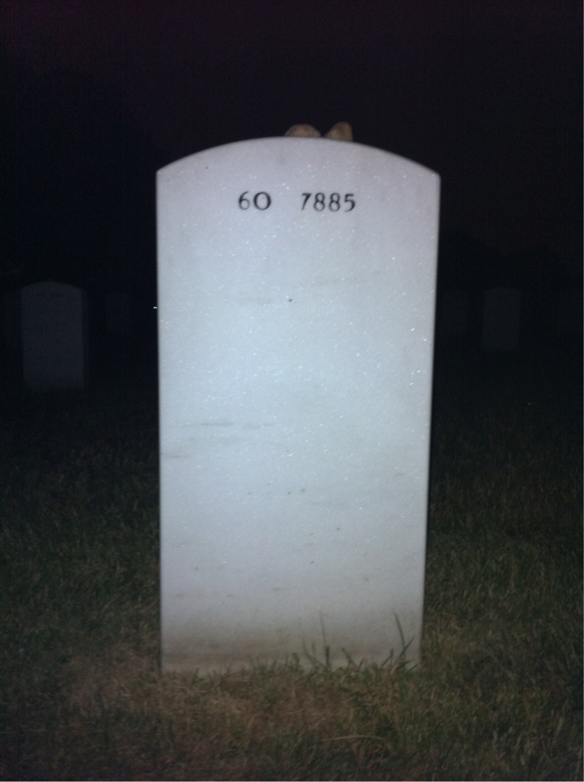 Back of headstone — Brett Christian