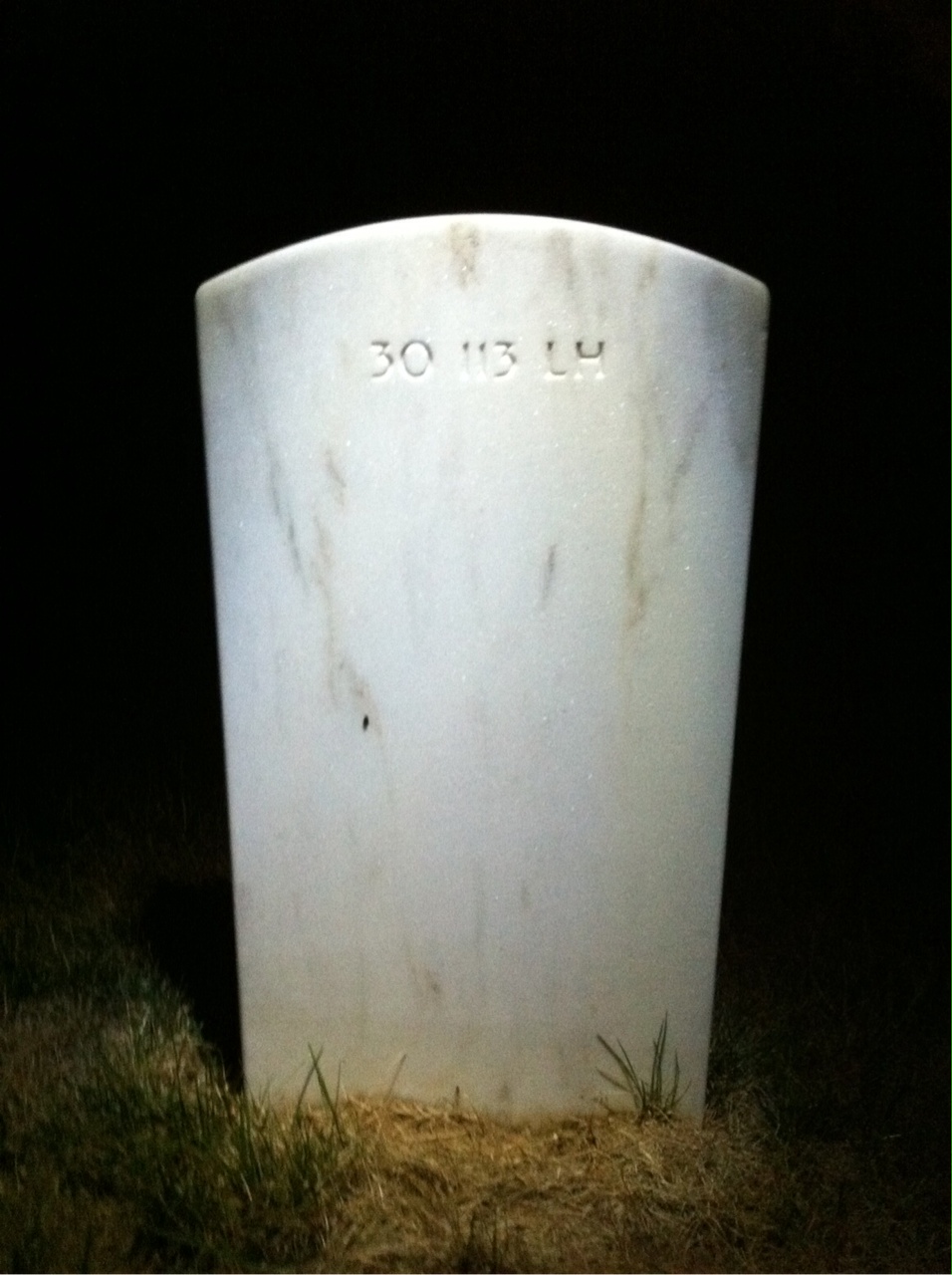 Back of headstone — Mildred Amblem
