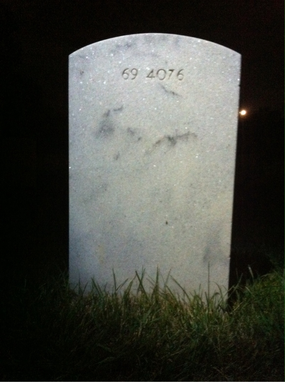 Back of headstone — Jack Morgan