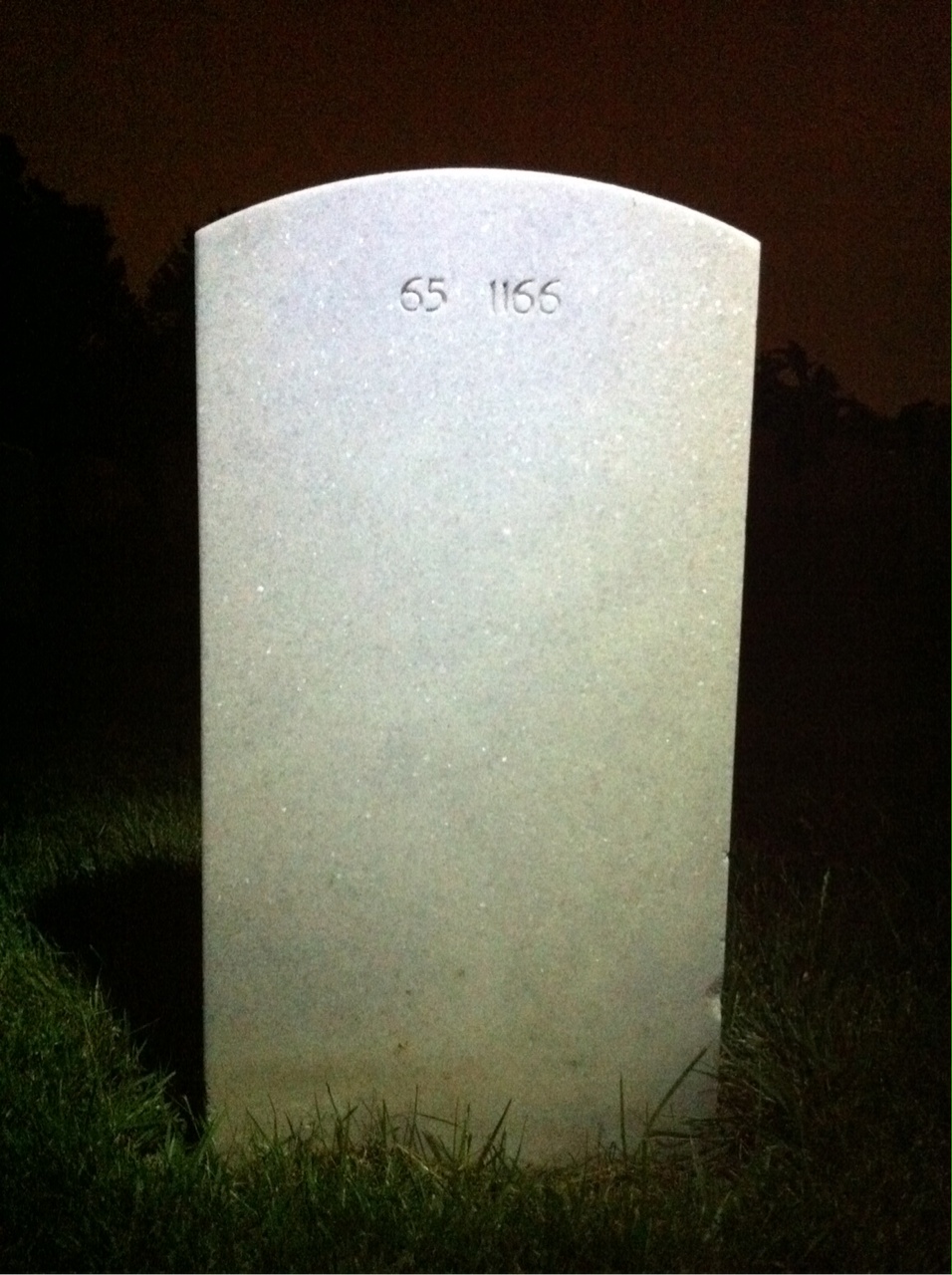 Back of headstone — James Motyl