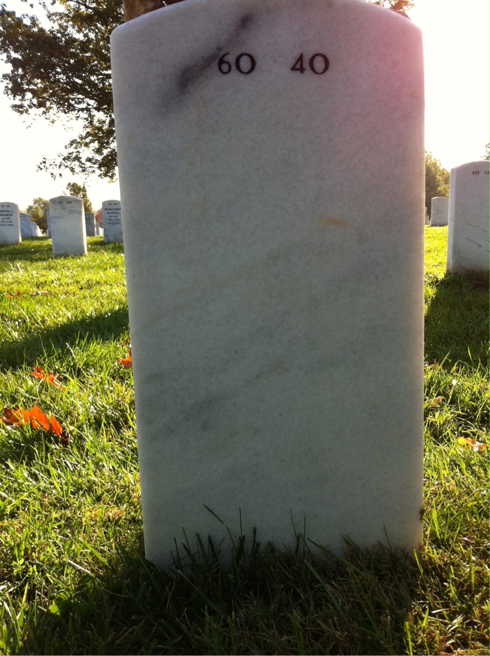 Back of headstone — David Yaggy