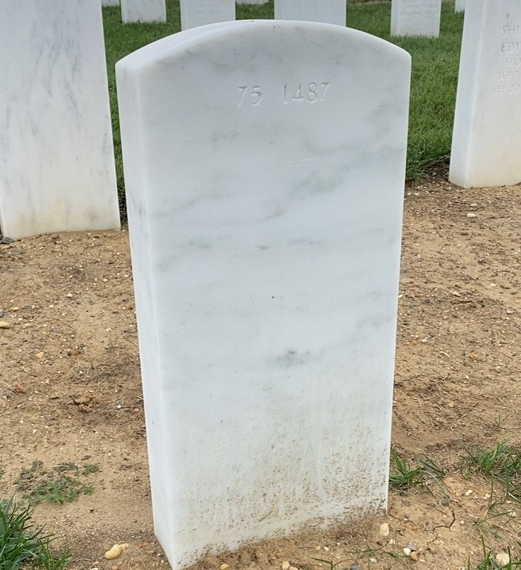 Back of headstone — Matthew James Clark