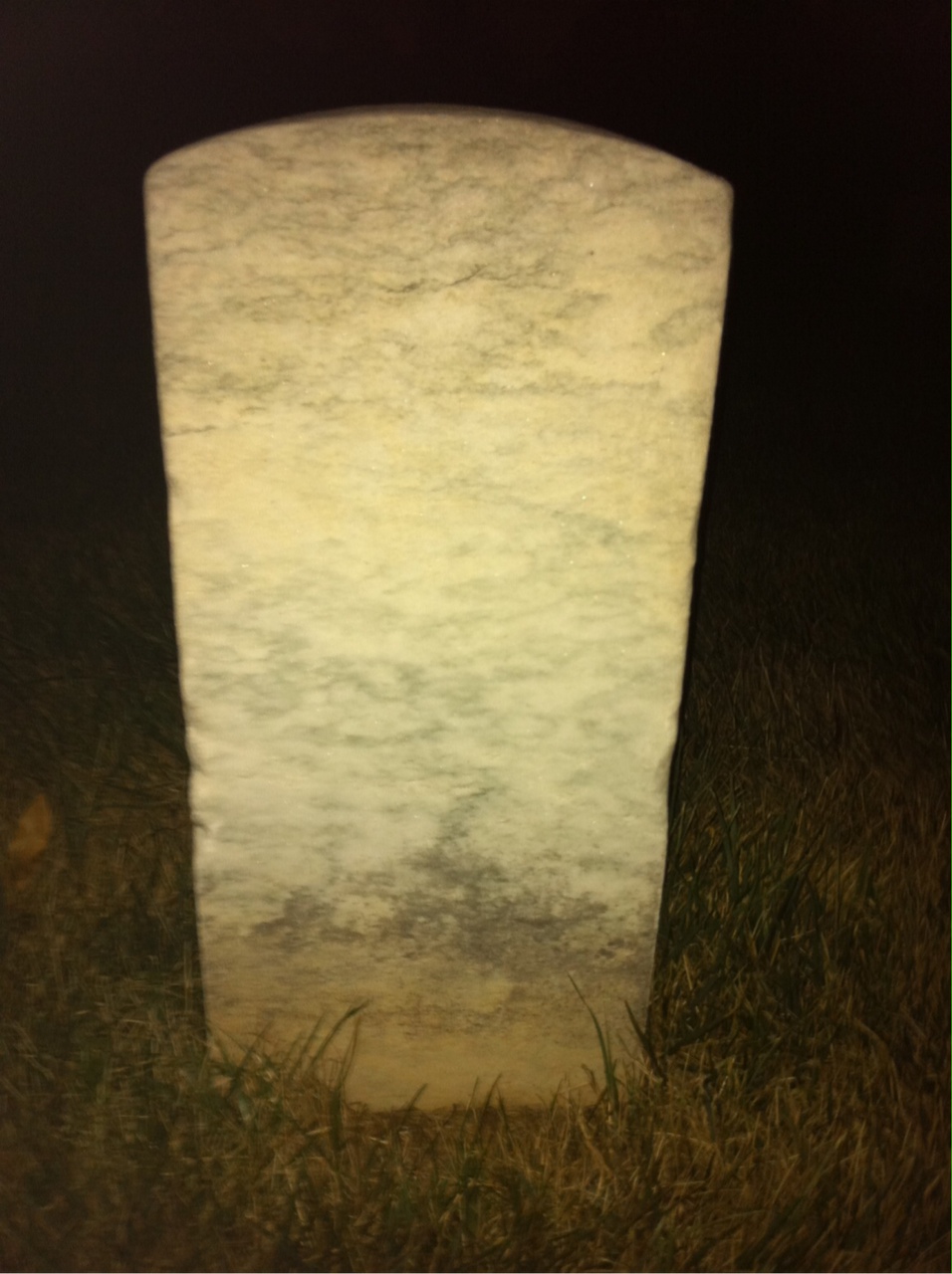 Back of headstone — Hugh Mitchell
